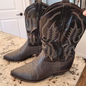 Men's Gray Tony Lama Shark Boots, Size 10 1/2 D